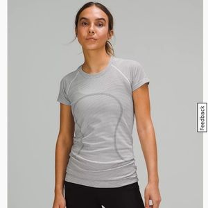 Lululemon tempo stripe Swiftly Tech Tee size 8